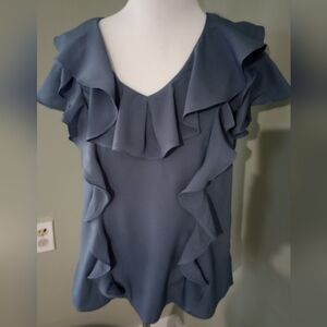 NWT Ecowish Ruffled Blouse S Small